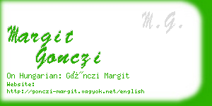 margit gonczi business card